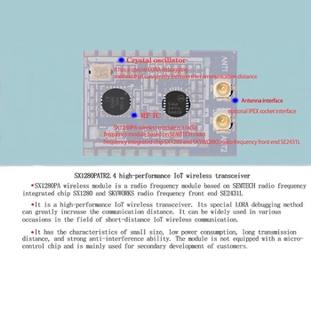 2.4 Ghz Bezvadu LoRa SX1280PA Raidītāja Modulis Bezvadu Signāla Uztvērējs Sakaru Modulis