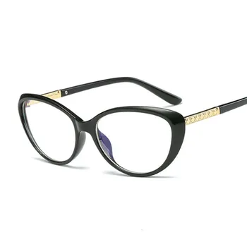 Modes Cat Eye Briļļu Rāmji Sievietēm Moderns Zīmola Sexy Caurspīdīgs Brilles Rāmis Optisko Datoru Eyeglasse
