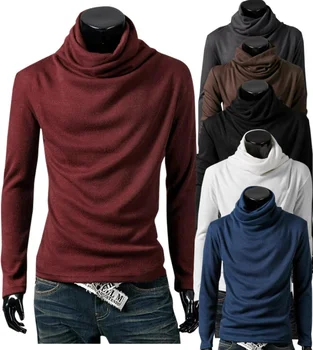 2020NEW modes vīriešu kokvilnas pāļu kakla dizaina universāls garām piedurknēm T-krekls