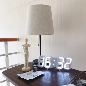 Skaņas Kontroles LED Digitālais Modinātājs Datums Laiks Nightlight Displejs Galda Virsmā Pulksteņi viesistaba, Mājas Dekoru, Sienas Pulkstenis