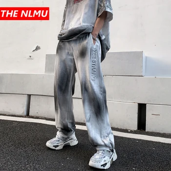 Hip Hop Vintage Tie Krāsošanas Joggers Bikses Ir 2021. Mens Harajuku Treniņbikses Streetwear Grafiti Dziesmu Bikses Harēma Bikses WQ355