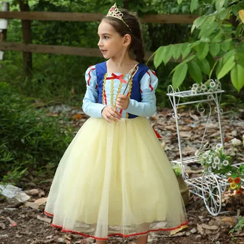 Disney Kids Kleitas Meitenēm Sniega Balts Kostīms Princese Kleita Halloween, Ziemassvētku Cosplay Bērnu Apģērbs Elegants