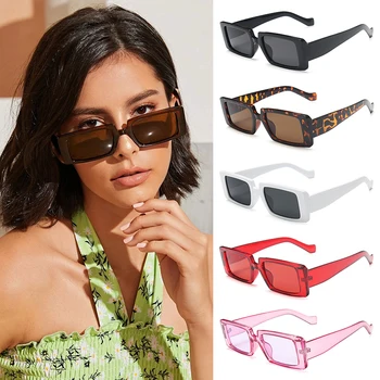 1pc Jaunu Modes Vintage, Saulesbrilles Konfektes Krāsu Retro Taisnstūra Brilles Vīrieši Sievietes UV 400 Lēcas, Briļļu Aksesuāri, Dāvanas 2021