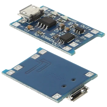 Litija Akumulatora Uzlādes+Aizsardzība 2-In-1 Circuit Board 5V 1A 2A Micro USB Moduli