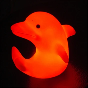 LAIDEYI 7-Krāsu Maiņa Delfīnu LED Nakts Gaismas Lampa Ar Akumulatoru, Tualetes Gaismas Ziemassvētku Rotājumi Piliens Kuģniecība