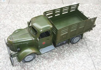 Antikvariāts Stila Rotaļlietas dzelzs Auto Bērnu/Pieaugušo Apdare Amatniecības Modeļus militāro modelis Ķīnas veco FAW jiefang