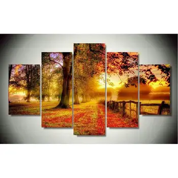 5ps 5D DIY Dimanta Glezna Krustdūrienā Pilnu kvadrātveida Dimanta Izšuvumi rudens ainavas attēlu, Mājas Apdare Mozaīkas Krāsošana