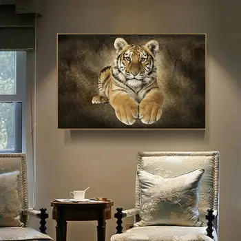 60*90cm 3D Tapetes Tiger pvc Sienas Uzlīmes Dzīvnieku Radošo Plakātu Dzīvojamā Istabā, Guļamistabā, Mājas Dekoru, Sienas Mūsdienu Mākslas Apdare