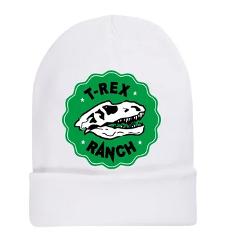 Rudens/ziemas adītas cepures kapuci vilnas cepures cepures T Rex Ranch bērnu, pieaugušo, vīriešu un sieviešu trikotāžas cepures