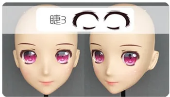 (DM112) Sveķu Meitene/Sievietes Anime Kigurumi Cosplay Maska BJD Crossdressing Maskas ir Skropstu Veidu Izvēlēties