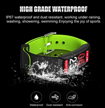 P1 Plus OLED Krāsu Displejs Smart Joslā Aproce IP67 Waterproof sirdsdarbība, Asins Spiediena Monitors Kaloriju Pedometrs Sports Tracker