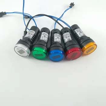 22MM TOMZN AC 0-100A 0-50A LED Ammeter pašreizējo skaitītāja indikators izmēģinājuma gaiši Sarkana, Dzeltena, Zaļa, balta, Zila
