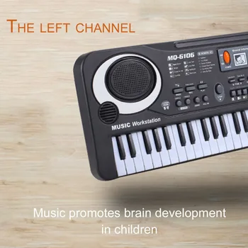 CAI 61 Taustiņu Elektroniskās Klavieres Mūzikas Tastatūru Ar Mikrofonu Mūzikas Instrumentu Bērniem Agrīnā Mācību Līdzeklis, Lai Mazulis