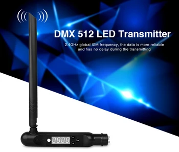 [Septiņu Neona]Bezmaksas DHL piegāde 2.4 G globālās ISM frekvenču DMX 512 LED transimitter,uzticamu datumu un bez kavēšanās pārraidot