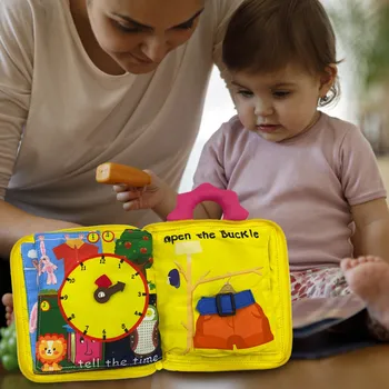 Bērnu Izglītojošās Rotaļlietas Bērnu Izziņas Grāmatu ar Mīkstu Drāniņu, Bērnu Intelekta Attīstību, Mācīties Attēlu Cognize Grāmata