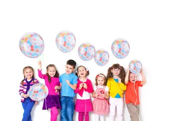 8Pcs Konfeti Baloni Dzimšanas dienas svinības Caurspīdīga Lateksa Puse Baloni Romantisku Kāzu Baloniem Ar Apaļu Konfeti