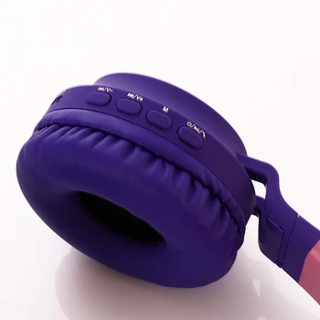 Kaķa Auss Bluetooth Austiņas ar Galvas Uzstādīts Bezvadu Salokāms Bluetooth 5.0 LED Mikrofons Stereo Austiņas