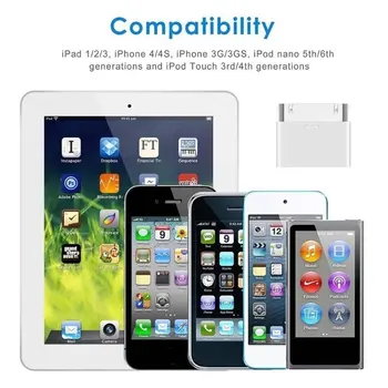 8 Pin Sieviešu līdz 30 Pin Vīriešu Adapteris Savienotājs iPhone 4S, iPad 3 par iPod Touch 4
