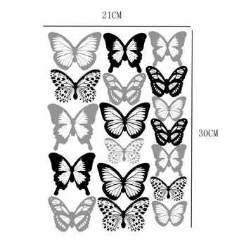 18pcs/daudz 3d Crystal Butterfly Sienas Uzlīmes, Skaisti Tauriņi Mākslas Uzlīmēm, Mājas dekoru, Uzlīmes, kāzu rotājumi Uz Sienas