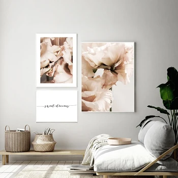 Skandināvijas Rozes Plakātu Rozā Ziedi Kanvas Glezna Mākslas Quote Bildes Dzīvojamā Istaba Mūsdienu Mājas Dekoru Prins Uz Sienas