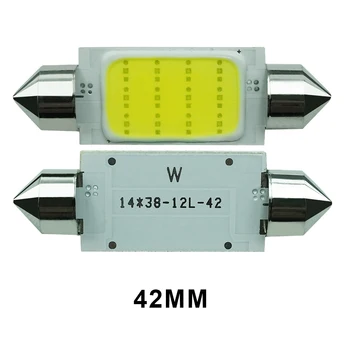 CROSSFOX 2x LED Vīt 31mm 36mm 39mm 42mm C5W LED Spuldzes, Automašīnu Dome Stils Lasīšanas Gaismas Interjera Lampas 12V 6000K Auksti Balta