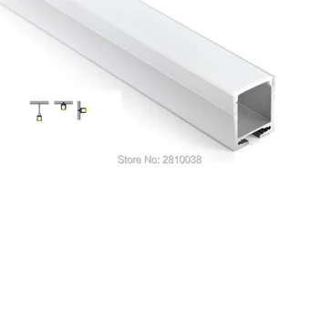 50 X 1M Komplekti/Daudz Lineāru gaismas led lentes alumīnija kanāls un laukums stils led ekstrūzijas mājokļu iebūvētie sienas lampas