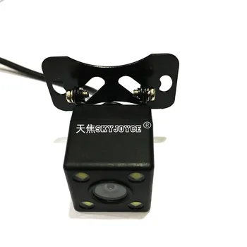 Auto fotokamera Melnā Automašīnu atpakaļskata kamera HD CCD atpakaļskata kamera nakts redzamības LED autostāvvieta piederumi, rezerves atpakaļgaitas kamera palīgs