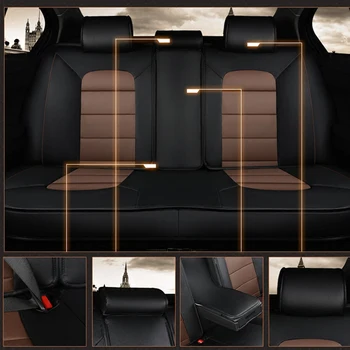 Custom Fit PVC Ādas Sēdekļu Pārvalki VW Volkswagen Touareg 2019 2020 2021 Automašīnas Sēdekļa Vāku Automašīnām Spilvenu 15pcs/Komplekti