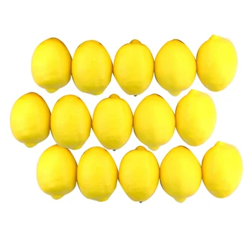 15Pcs Mākslīgā Viltus Augļu Simulāciju Dzelteno Citronu Dekorācijas,kas Joprojām ir Dzīvi, Gleznas, Mājas Virtuve Partijas Apdare