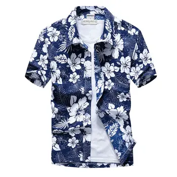 Vestidos Mens Havaju Krekls Vīriešu Ikdienas camisa masculina Iespiesti Pludmales Krekli ar Īsām Piedurknēm zīmolu apģērbu Āzijas Izmērs 3XL