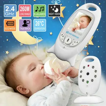 Mazulis Guļ Monitori Bērnu aprūpes ierīces Balss Domofons Uzraudzības Kopšanas Ierīce, Liels LCD Video Mazulis Guļ Monitors