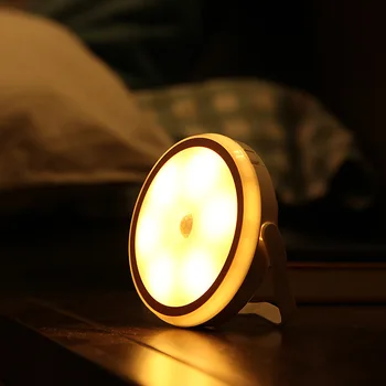 LED smart nakts gaismas bezvadu kustības sensors, gaismas USB jaudas guļamistaba, dzīvojamā istaba, koridors, apgaismojums kabineta sienas lampas