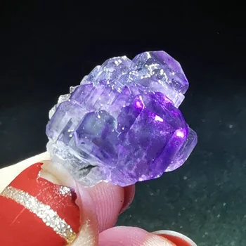 6.3 gNatural reti purple fluorite klastera minerālu paraugu akmeņu un KRISTĀLU DZIEDNIECĪBA KVARCA KRISTĀLA PĒRLE