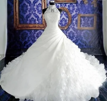 Jauns Romantisks Pavada Elegants Princese Kāzu Kleitu 2020. Gadam Ruffles Daudzpakāpju Slavenību Bumbu Kleita Kāzu Kleitas Vestido De Noiva