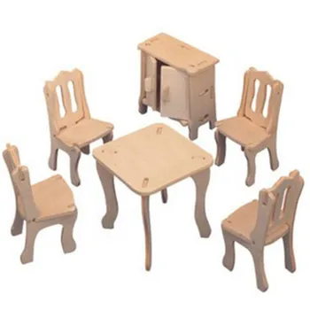 1set DIY Mēbeles Puzzle Set Bērniem, 3D Koka Puzles Modeļa Komplekts, Roku darbs Mācību Rotaļlietas Bērniem Handworked Dāvanas