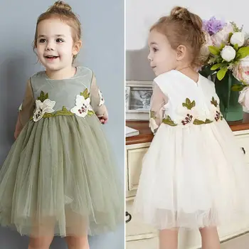 2019 Jaunu Zīmolu Modes Cute Princese Kāzu svinības, Balles, Dzimšanas dienas Kleita Bumbu Kleita Kleita Bērniem, Baby Meitene, 6M-5Year