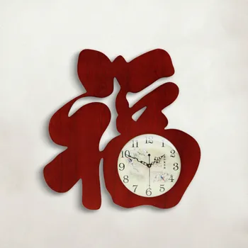 Ķīniešu Stila viesistabas Sienas Pulkstenis Koka Klusums Liels Sienas Skatīties Karājas Atdala Orologio Cucina Mājsaimniecības preces EF50WC