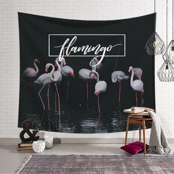 Rozā Flamingo Gobelēns Sienas Karājas mākslas Dzīvnieku Izdrukas Rozā gobelēns Auduma Sienas dekoru, segu 200x150cm Liela Guļamistaba