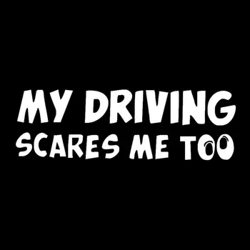 Smieklīgi Karikatūra Vārdus, Auto Uzlīmes-Mans Braukšanas Stils Biedē Mani Pārāk Brīdinājuma Auto Atstarojošās Uzlīmes Auto-Stils Ķermeņa Rotājumi Piederumi