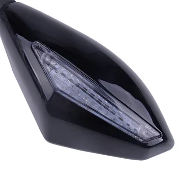 Beler JAUNU Black LED Intergrated Pagrieziena Signāla Atpakaļskata Sānu Spoguļi piemērots Yamaha YZF R1 R6 FZ1 FZ6 600R R3