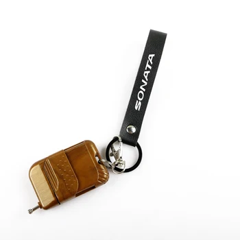 Modes Vienkāršu Ādas Automašīnas Atslēgu Ķēdes Gredzenu Keychain Keyfob Turētājs Hyundai SONATA CRETA i30 IX25 auto atslēgu gredzens Auto Piederumi