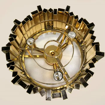 Postmodernisma minimālisma ēdamistaba lampas dizainers modelis telpas apgaismojums villa zelta vienu galvu kristāla lustra