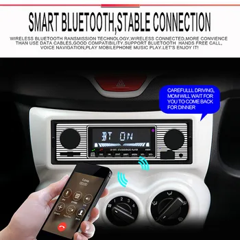 12V Bluetooth Automašīnas Radio Atskaņotājs, Stereo FM MP3, USB, SD, AUX Audio Auto Elektronika autoradio 1 DIN oto teypleri radio para carro