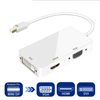 Mini Display Port Displayport Uz Hdmi/Dvi/Vga Kabelis Apple Thunderbolt Gaisa 13 4 Adapteri Hdmi Adapteris H3S4