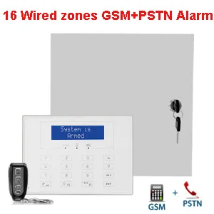 Drošāka stabilu vadu GSM+kabeļu drošības sistēmu drošu home 16 vadu zonas iekštelpu sirēna, āra sirēna komplekts