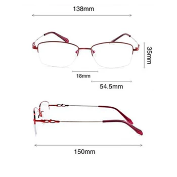 BARCUR Titāna Sieviešu Lasīšanas Brilles Pakāpeniski Multifcous Datoru Anti Zilā Gaisma Pretbloķēšanas Brilles Brilles sievietēm