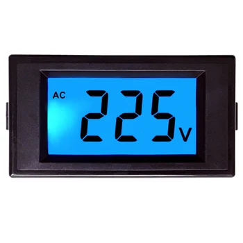 AC 80-500V LCD Ciparu Voltmetrs 1 gab Sprieguma Mērītājs Volt Instrumenta, Instrumentu, 2 Vadi Apgaismojums Displeja 110V zilā vel zaļo gaismu