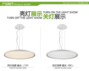 LED Pendant Gaismas plānas disku Eiropā tips droplight viesistaba ēdamistabas radošo lidojošais šķīvītis 40*40cm Kulons Lampas