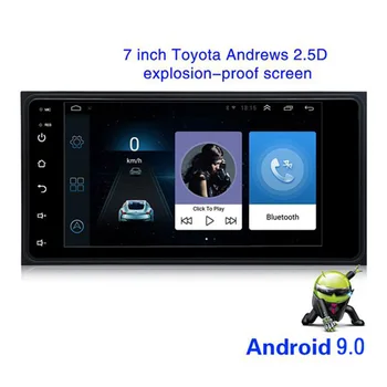 Android 9.0 2Din Auto Radio Stereo 7 Collu Capacitive Nospiediet Ekrāna, Augstas Izšķirtspējas Gps Navigācija, Bluetooth Toyota
