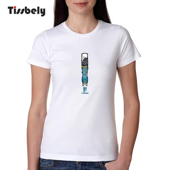 Tissbely Kokvilnas Sieviešu T Drukāšanas Classic Īsām Piedurknēm Japānas Stila Dizaina T Krekls Modes